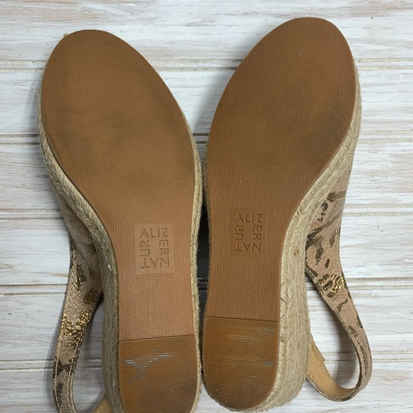 Naturalizer “Pearl” Leopard Print Slingback Espadrille Wedges Sz 8 - Picture 8 of 9